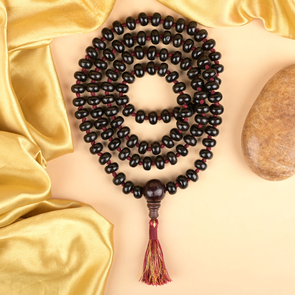 Rosewood mala Elliptical beads-12 mm